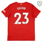 Maillot rétro domicile homme Manchester United 2021/22 Shaw #23 Maillot rétro domicile homme Manchester United 2021/22 Shaw #23