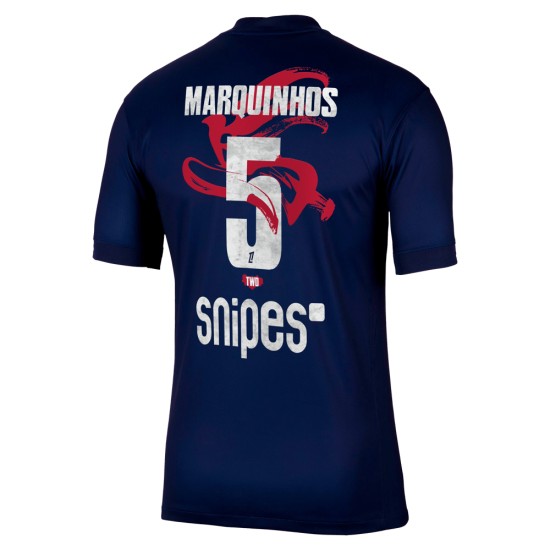 Maillot Domicile Nouvel An Lunaire 2025/26 PSG Marquinhos #5 Homme Maillot Domicile Nouvel An Lunaire 2025/26 PSG Marquinhos #5 Homme