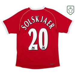 Maillot rétro domicile homme Manchester United 2006/07 Solsjkaer #20