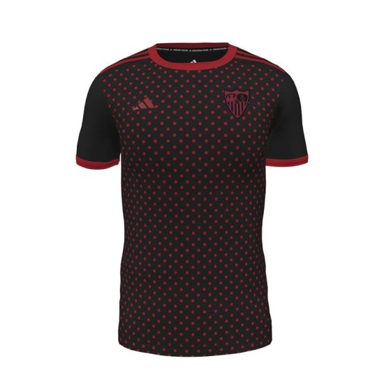 Femme Séville FC 2025/26 Troisième Maillot Prématch - Noir Femme Séville FC 2025/26 Troisième Maillot Prématch - Noir