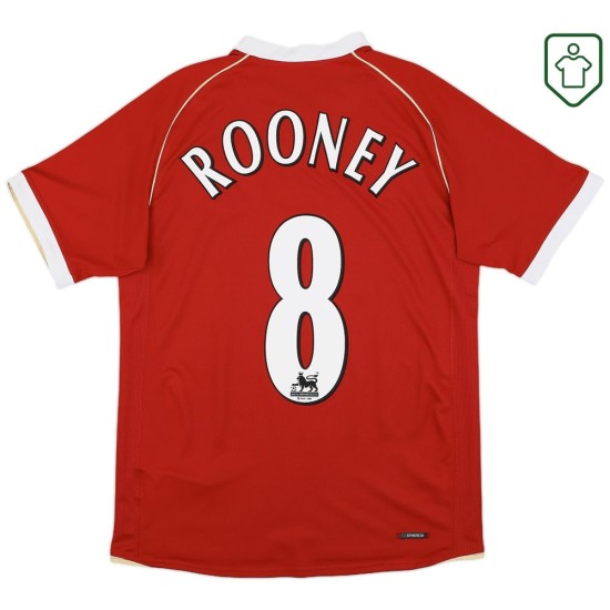 Maillot rétro domicile homme Manchester United 2006/07 Rooney #8
