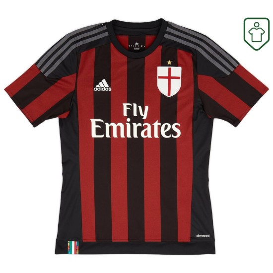 Homme Maillot domicile rétro Milan 2015/16
