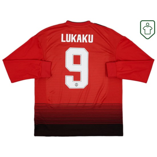 Maillot rétro domicile manche longue homme Manchester United 2018/19 Lukaku #9