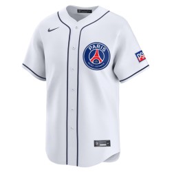 Maillot Homme PSG x MLB 2025/26 Édition Limitée - Blanc