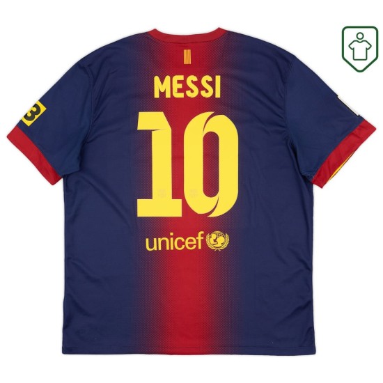 Homme Maillot rétro domicile FC Barcelone 2012/13 Messi #10
