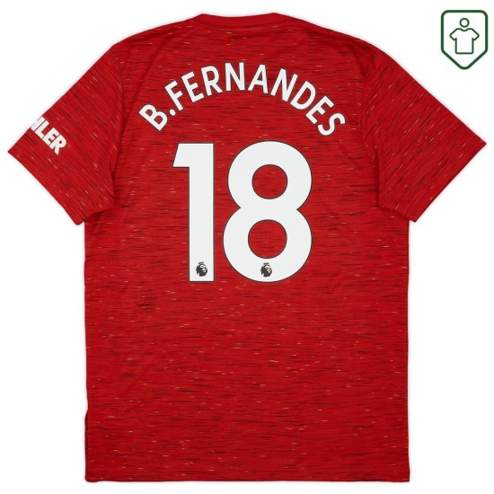 Maillot rétro domicile homme Manchester United 2020/21 B. Fernandes #18 Maillot rétro domicile homme Manchester United 2020/21 B. Fernandes #18