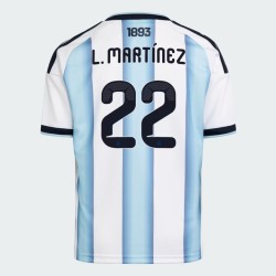 Maillot Officiel Domicile Argentine 2026 Homme L. MARTÍNEZ #22