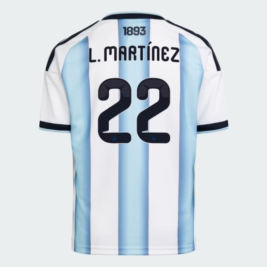 Maillot Officiel Domicile Argentine 2026 Femme L. MARTÍNEZ #22