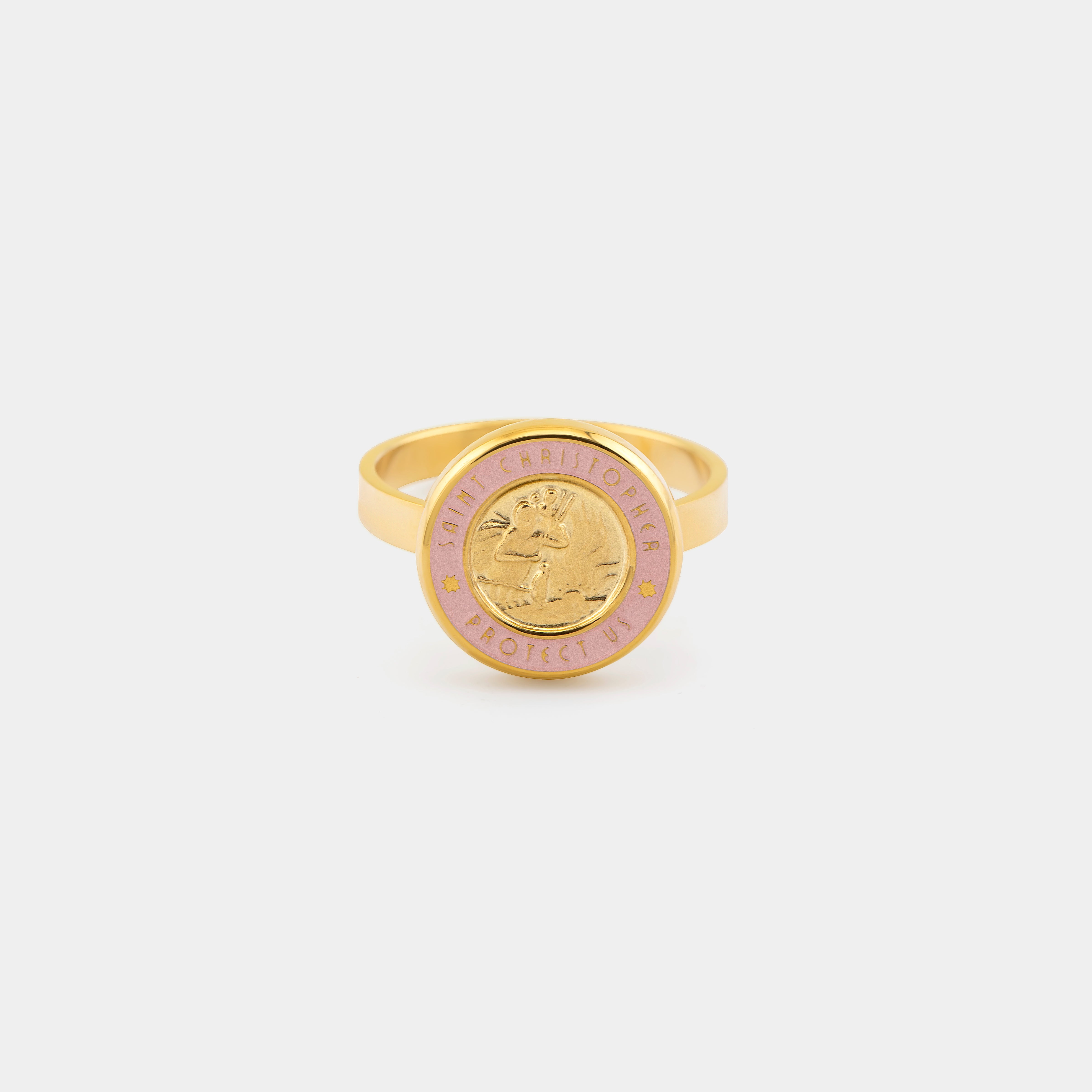 Bague Saint-Christophe - Or / Rose
