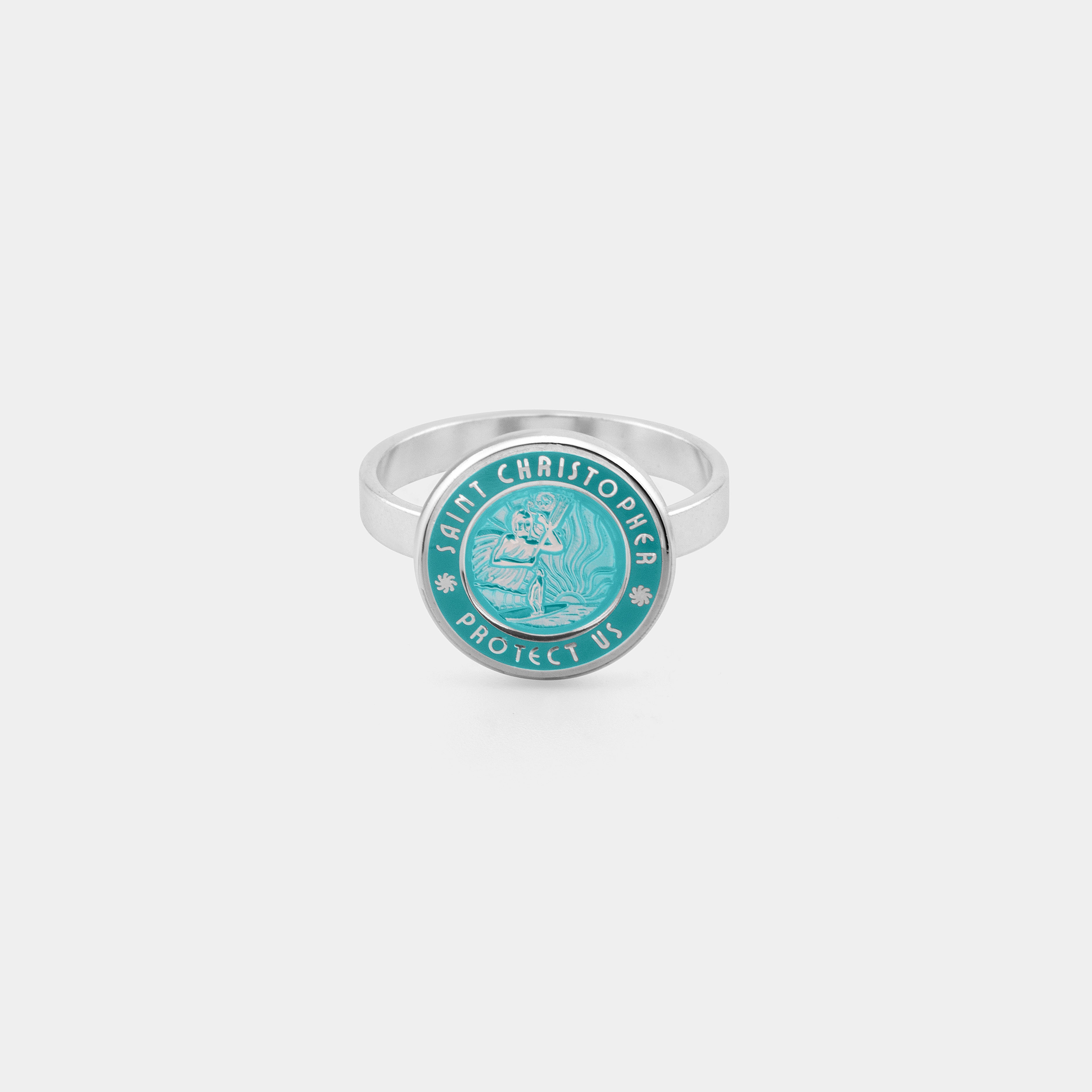 Bague Saint-Christophe - Aqua / Aqua