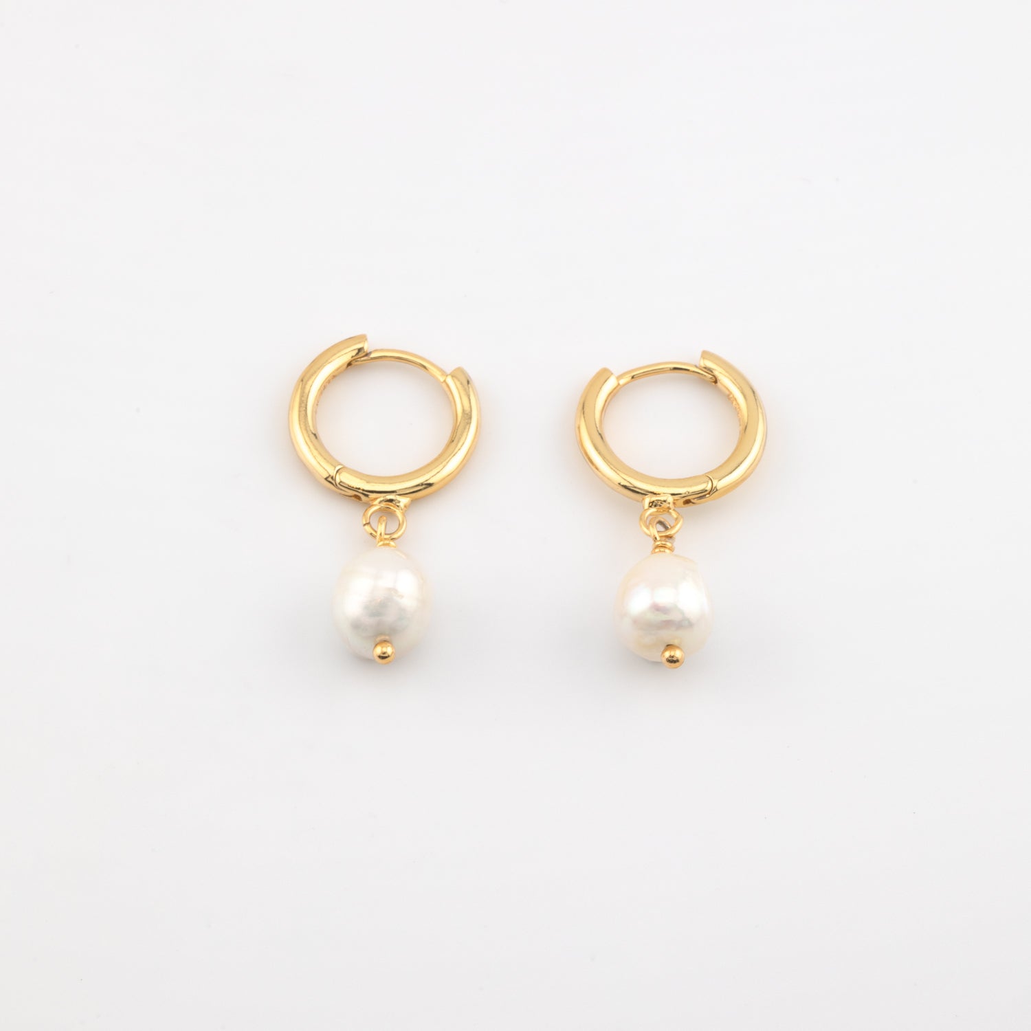 Boucles d'oreilles créoles Shoreline Pearl - Or